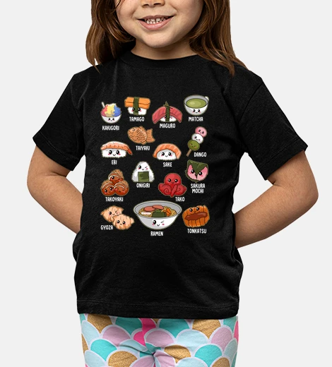 Kids types japanese food sushi fish ramen kawaii japanese chef