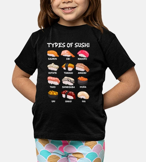 Kids types of sushi japanese food kawaii japan anime otaku manga in english