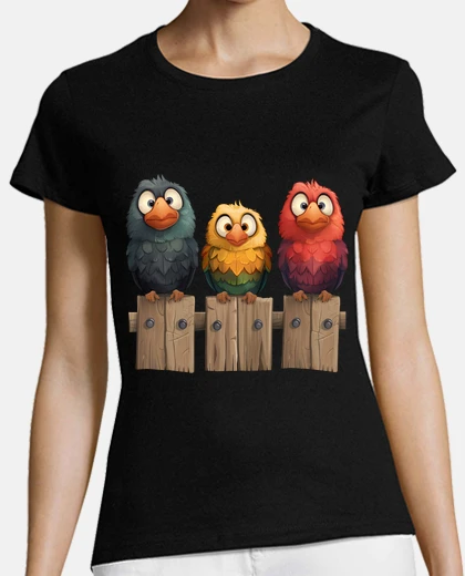 T-shirt uccelli gialli