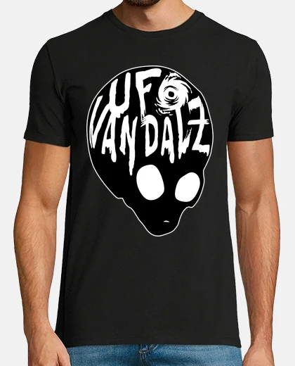 T-shirt ufo vandalz guy - black