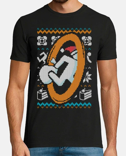 T-shirt ugly maglione natale - portale arancione