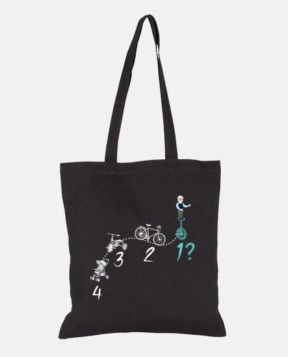 Borsa umorismo del nonno in bicicletta dal la
