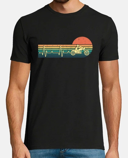 T-shirt umorismo moto battito cardiaco