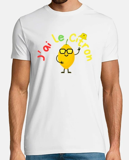 T-shirt umorismo vegetale al limone verdure div