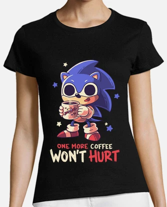 Playera un cafe mas sonic erizo laTostadora Mexico
