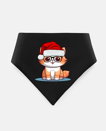 Mascotas un chat heureux avec son chapeau de Noë