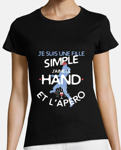 Tee-shirt Un fille simple - Handball