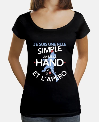 Tee-shirt Un fille simple - Handball