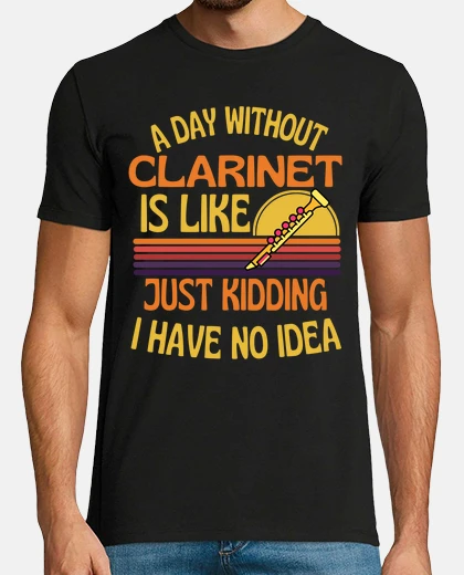 T-shirt un giorno senza clarinetto clarinetto d