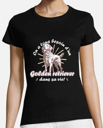 Tee-shirt Un golden retriever dans sa vie