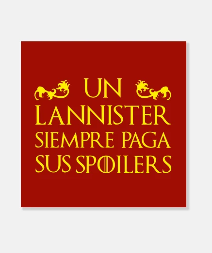 Lienzo Un lannister siempre paga sus spoilers