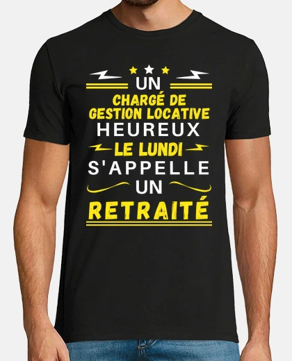 T-shirt un manager di gestione degli affitti buon lunedì in pensione