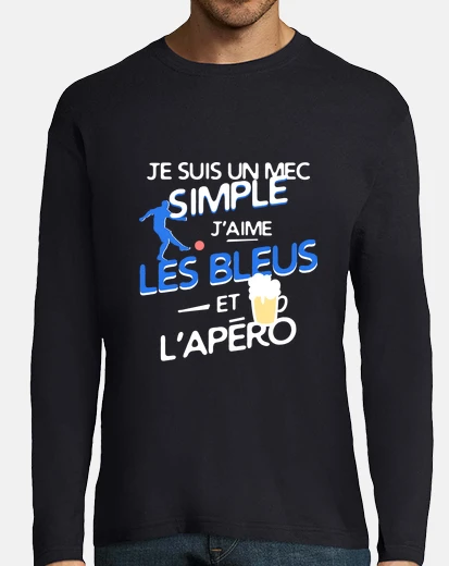 Tee-shirt Un mec simple - les bleus