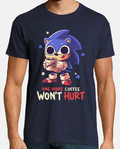 T-shirt un più riccio sonic caffè