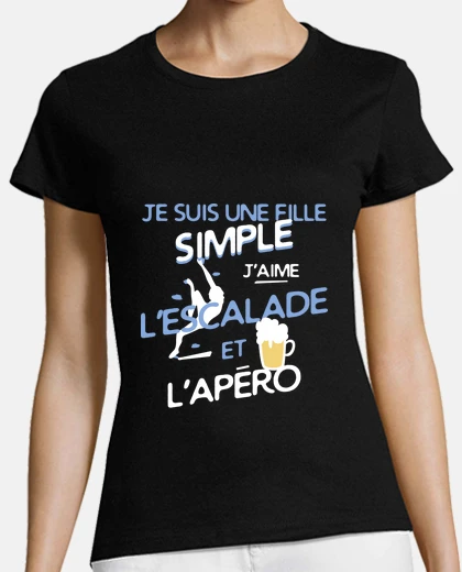 Tee-shirt Une fille simple - escalade
