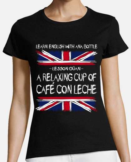 Tee-shirt une tasse de café de détente con leche