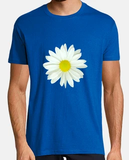une marguerite. homme à manches courtes