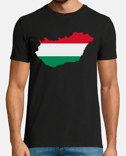 T-shirt ungheria, mappa, bandiera