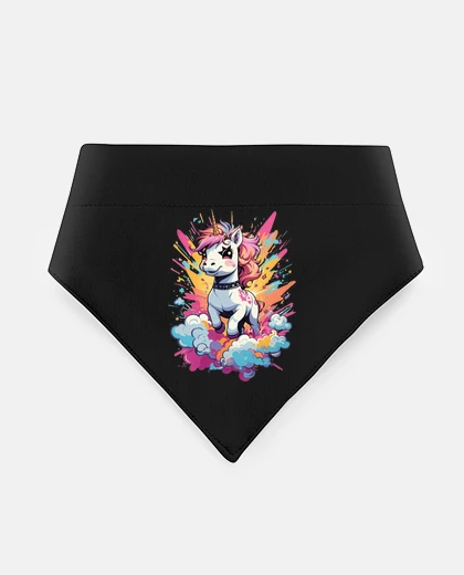 Mascotas unicorn on clouds stars flash