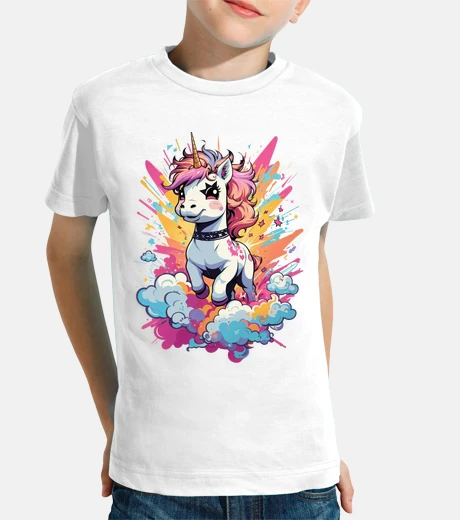 Ropa unicorn on clouds stars flash