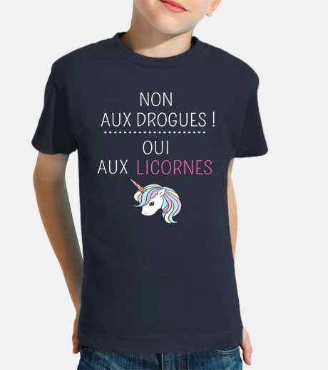 Ropa unicornio anti drogas humor regalo de niña