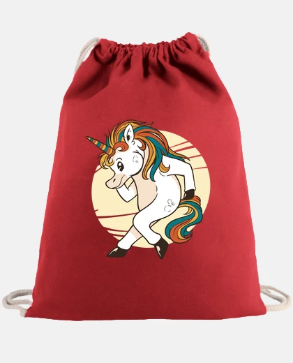 Bolsa unicornio haciendo un moonwalk, divertido, bailando unicornio,