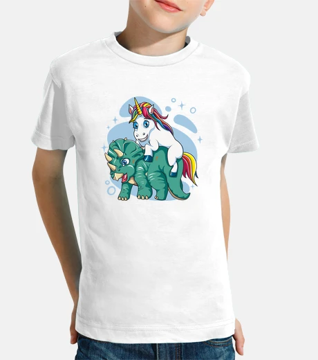 Ropa unicornio montando dinosaurios tricerat