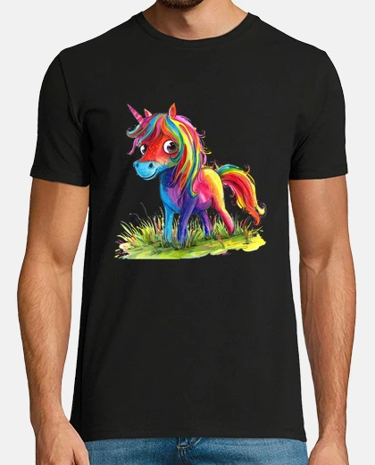 Playera unicornio multicolor