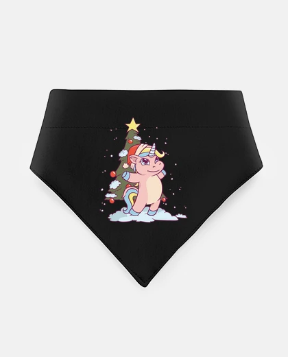Mascotas Unicornio navidad Papá Noel frente al á