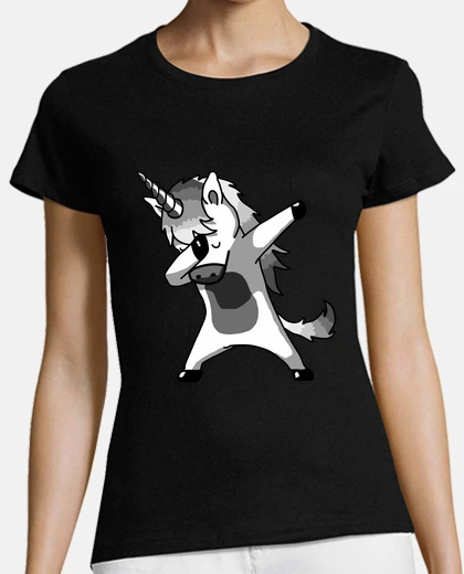 Playera Unicornio Negro Kawaii