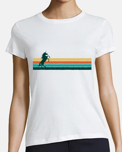 Playera unicornio retro