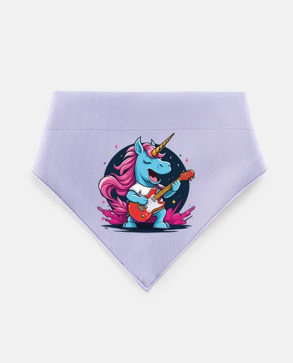 Mascotas unicornio tocando la guitarra rock pop