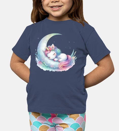 Abbigliamento unicorno che dorme sulle fasi lunari da personalizzare