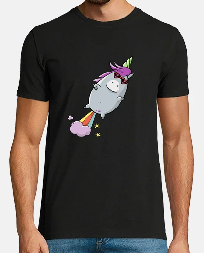 T-shirt unicorno con propulsione naturale - ver