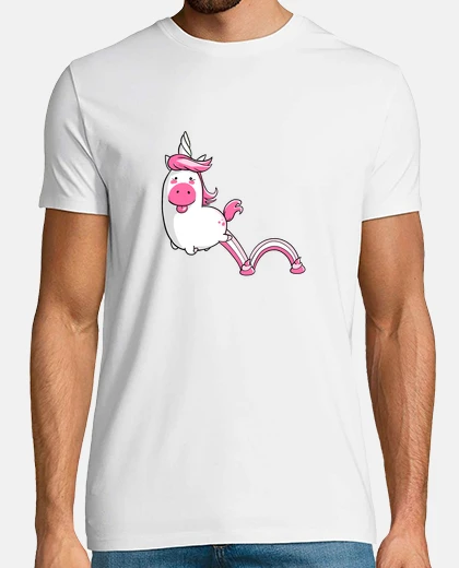 T-shirt Unicorno da salto - Versione rosa