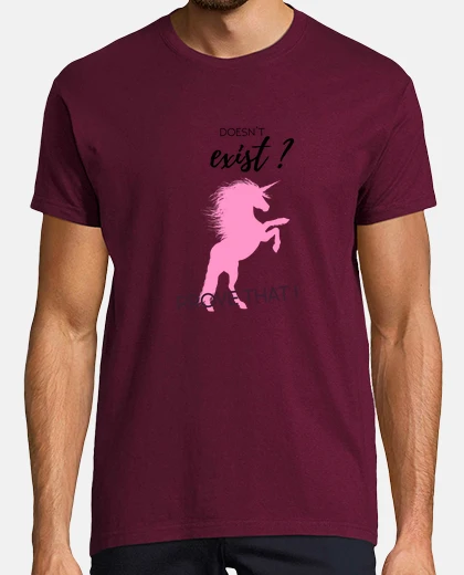 T-shirt unicorno rosa invisibile