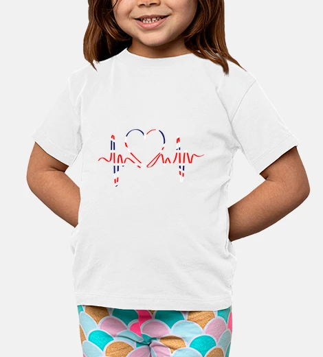 Children's Union Jack Heartbeat  UK Flag  Heart