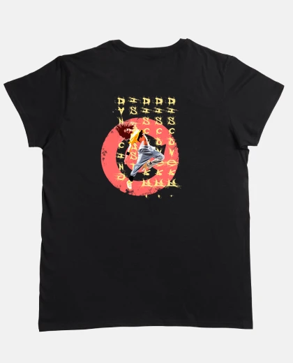 Pajama Unisex pajamas, black t-shirt