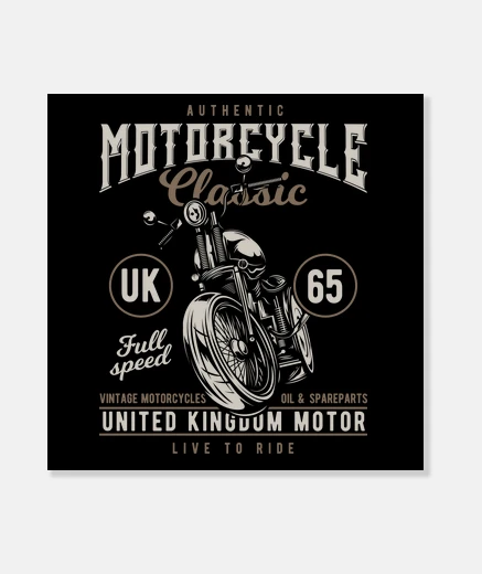 Wall united kingdom bikers retro uk motorcycle 1965 rockers canvas print