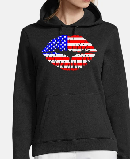 Hoodie united states kiss flag