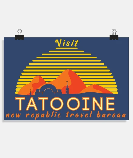 Poster univers tatooine étoile