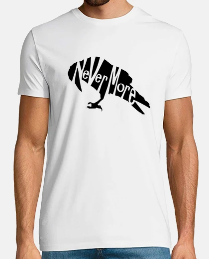 T-shirt uomini nevermore di bianca t-shirt