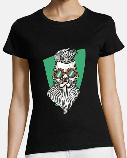T-shirt uomo barbuto con sfondo