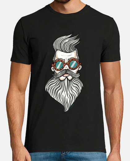 T-shirt uomo con la barba.
