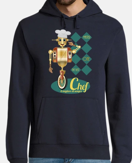 Felpa Uomo, felpa con cappuccio, blu marino