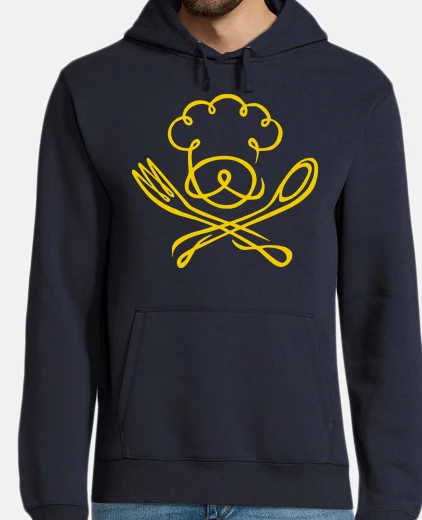 Felpa Uomo, felpa con cappuccio, blu marino