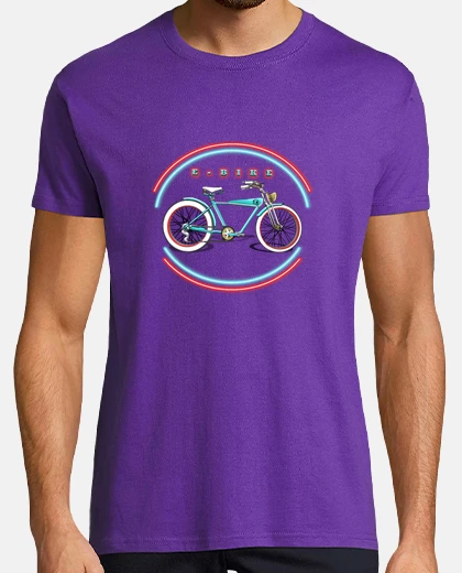 T-shirt uomo, manica corta, bici elettrica