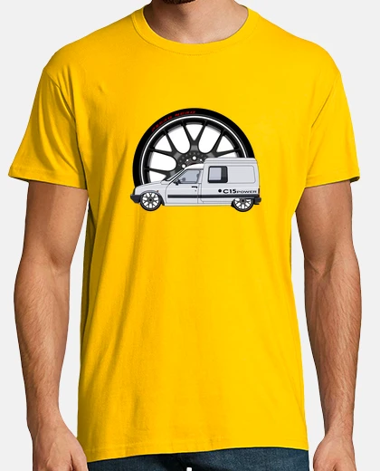 T-shirt Uomo, manica corta, gialla limone, qualità premium