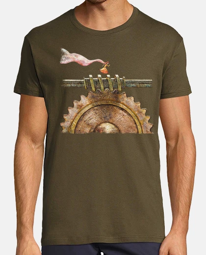 T-shirt Uomo, manica corta, verde militare, qualità premium