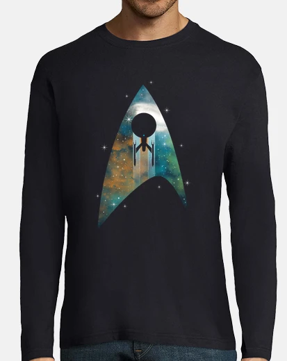 T-shirt Uomo, manica lunga, blu marino